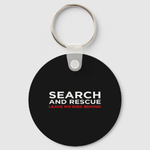 Disc Golf - Search And Rescue Leave No Disc Behind Key Ring