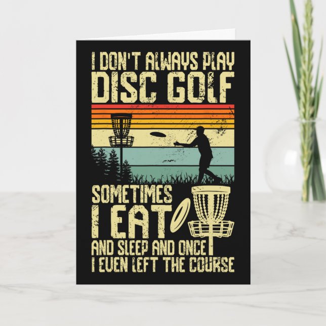 Disc Golf Shirt For Men Dad Disc Golf Player Disc  Card (Front)