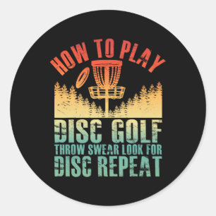 Disc Golf Shirt For Men Dad Disc Golf Player Disc Classic Round Sticker