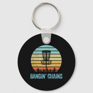 Disc Golf Shirt Funny Nging Chains Retro Disc Golf Key Ring