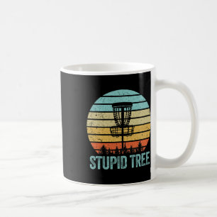 Disc Golf Shirt Funny Stupid Tree Retro Disc Golf Coffee Mug