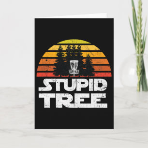 Disc Golf Shirts For Men Stupid Tree Frisbee Golf  Card