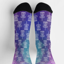 Disc Golf Socks - Basket Pattern White
