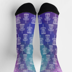 Disc Golf Socks - Basket Pattern White