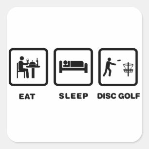 Disc Golf Square Sticker