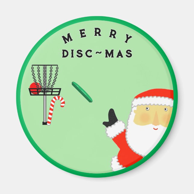 Disc Golf Stocking Stuffer Button Magnet (Front)