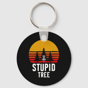 Disc Golf Stupid Tree Funny Frisbee Sport Key Ring