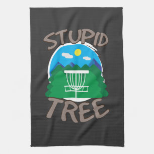 Disc Golf - Stupid Tree Tea Towel