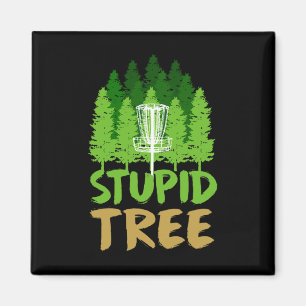 Disc Golf Stupid Trees Retro Frisbee Funny Sports Magnet