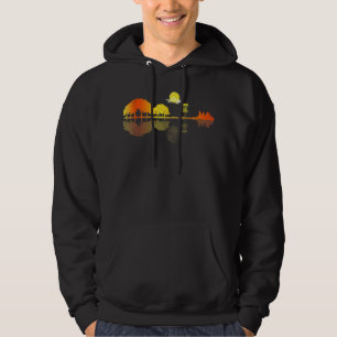 Disc Golf Sunset Guitar Guitarist Player Golfing G Hoodie