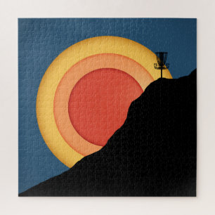 Disc Golf Sunset Jigsaw Puzzle