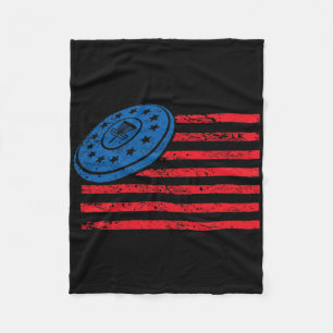 Disc Golf T Shirt usa Flag Disc Golf' For Men And  Fleece Blanket