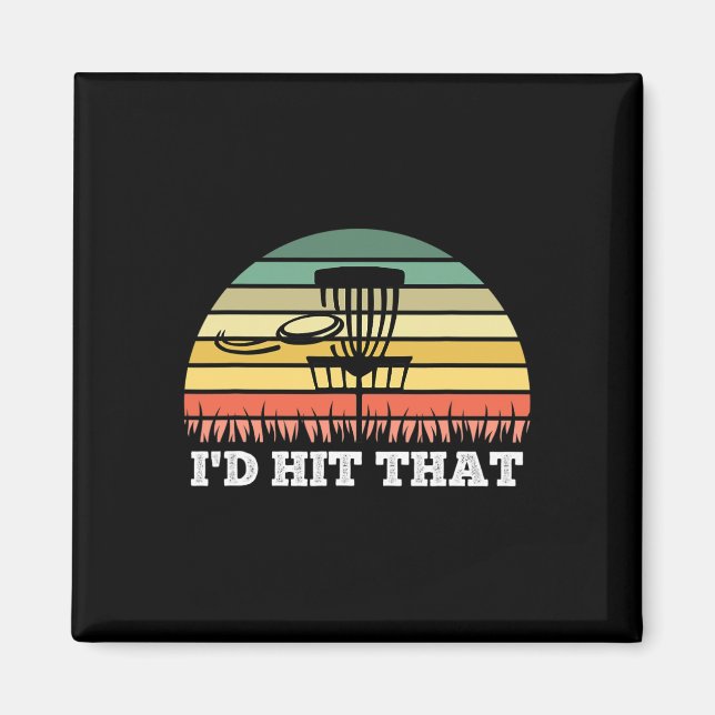 Disc Golf Tee For Men Women Funny Frisbee Golf  Magnet (Front)