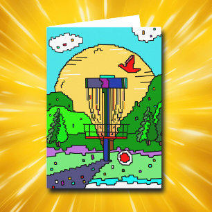 Disc Golf Themed Birthday Card