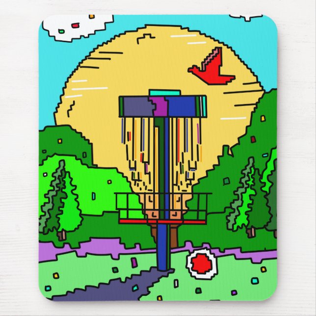 Disc Golf Themed Birthday Mouse Pad (Front)