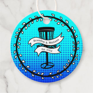 Disc Golf Themed | Blue Pop Art Favour Tags