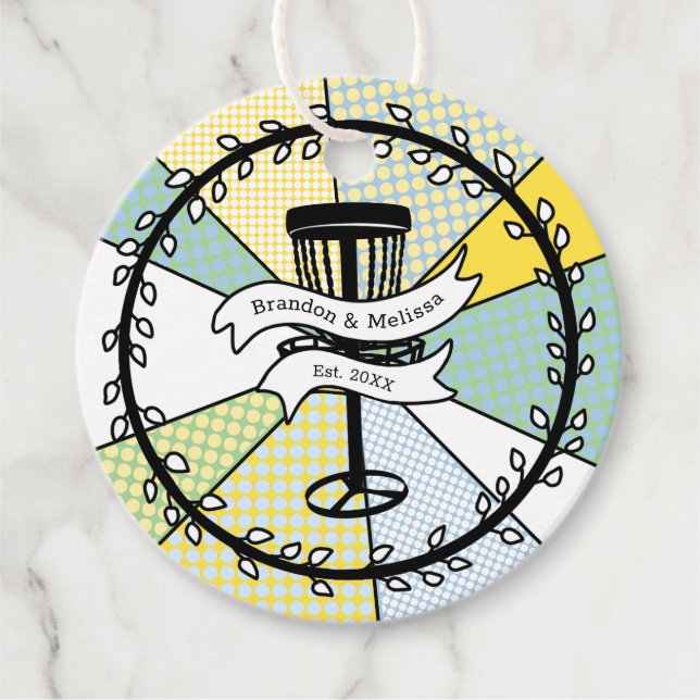 Disc Golf Themed  Favour Tags (Front)