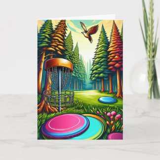 Disc Golf Themed Happy Father's Day Card