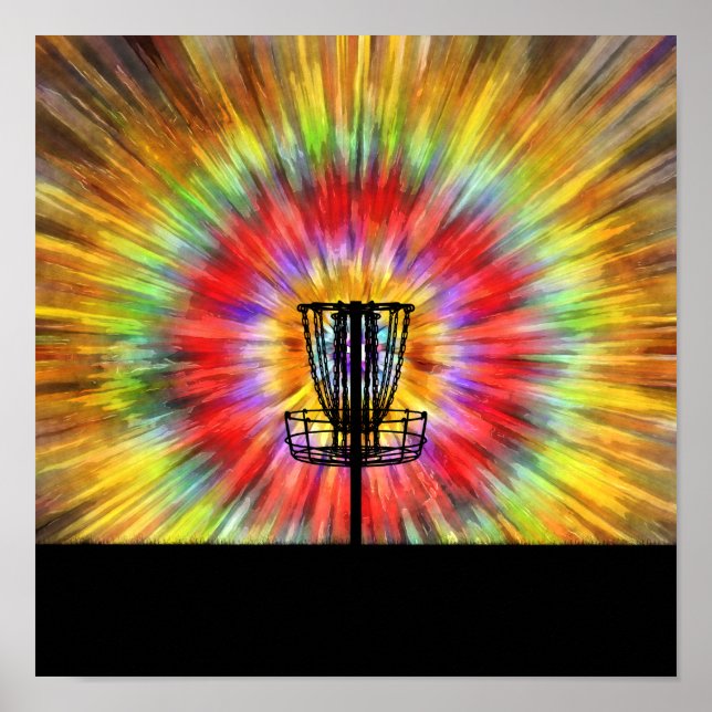 Disc Golf Tie Dye Poster (Front)