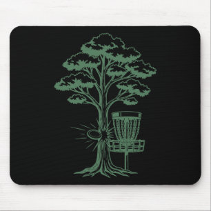Disc Golf Tree Hit Flying Disc Sket Scene  Mouse Pad