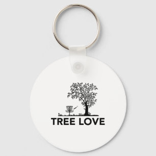 Disc Golf Tree Love Key Ring