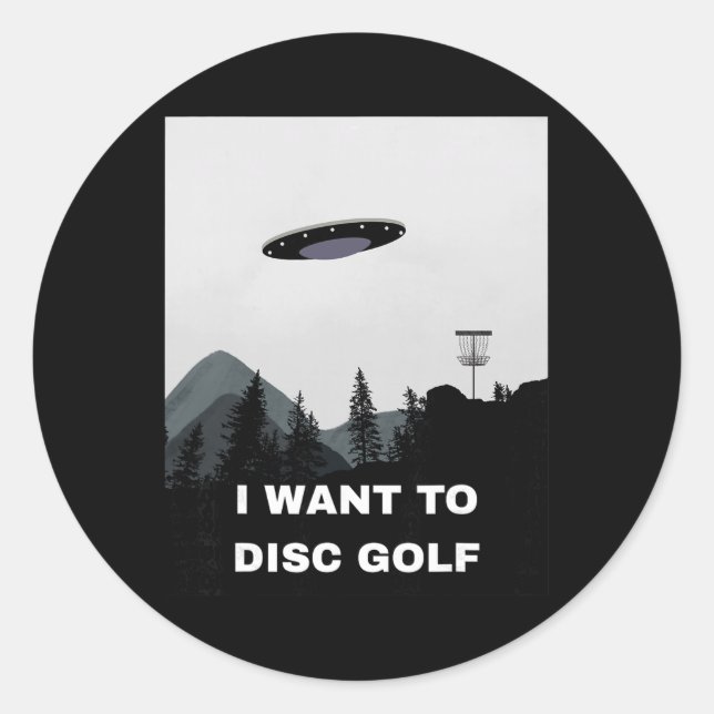 Disc Golf Ufo  Classic Round Sticker (Front)