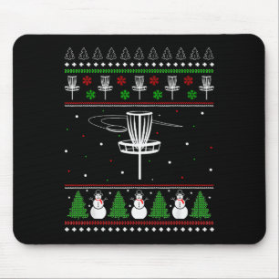 Disc Golf Ugly Christmas Sweater Pajama For Men Wo Mouse Pad