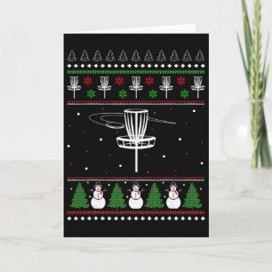 Disc Golf Ugly Christmas Sweater Pajama Gifts For Card