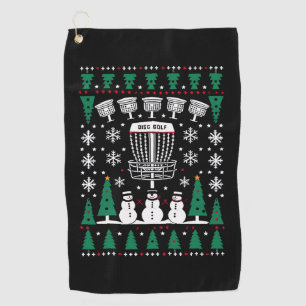 Disc Golf Ugly Christmas Sweater Pajama Gifts Golf Towel