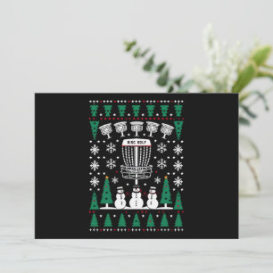 Disc Golf Ugly Christmas Sweater Pajama Gifts Holiday Card