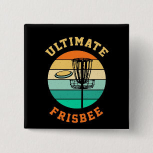 Disc Golf Ultimate Frisbee 15 Cm Square Badge