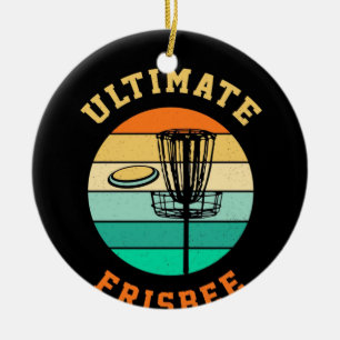 Disc Golf Ultimate Frisbee Ceramic Tree Decoration
