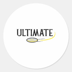 Disc Golf Ultimate Frisbee Frolf Sport Player Men  Classic Round Sticker