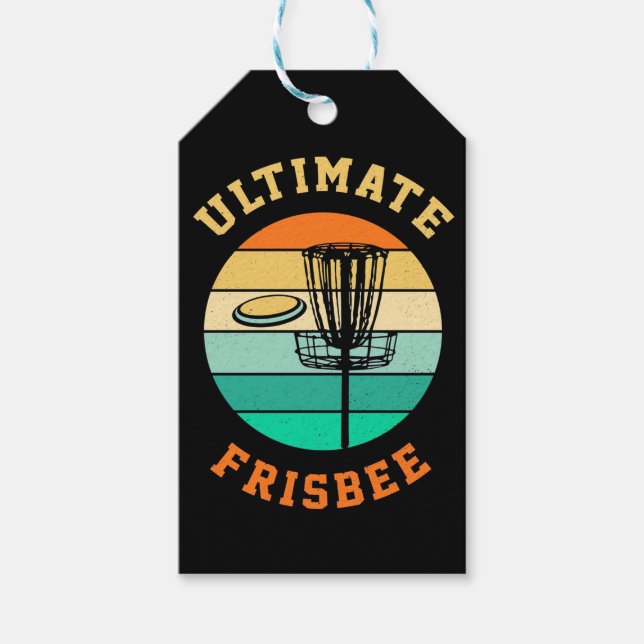 Disc Golf Ultimate Frisbee Gift Tags (Front)
