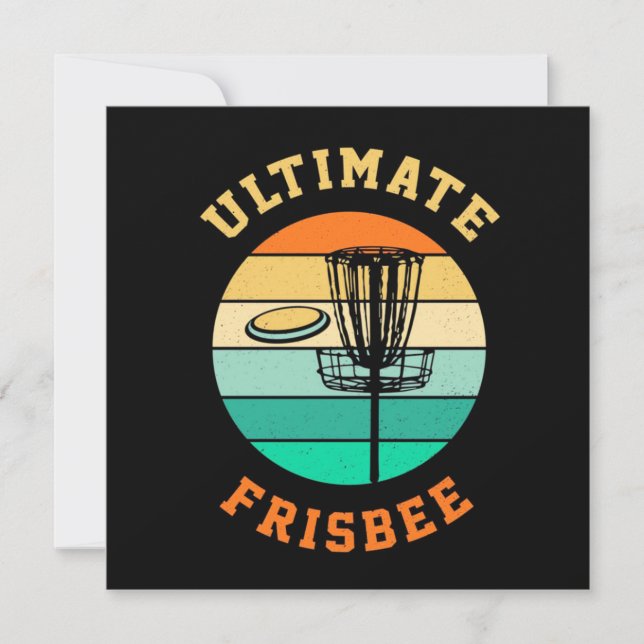 Disc Golf Ultimate Frisbee Holiday Card (Front)