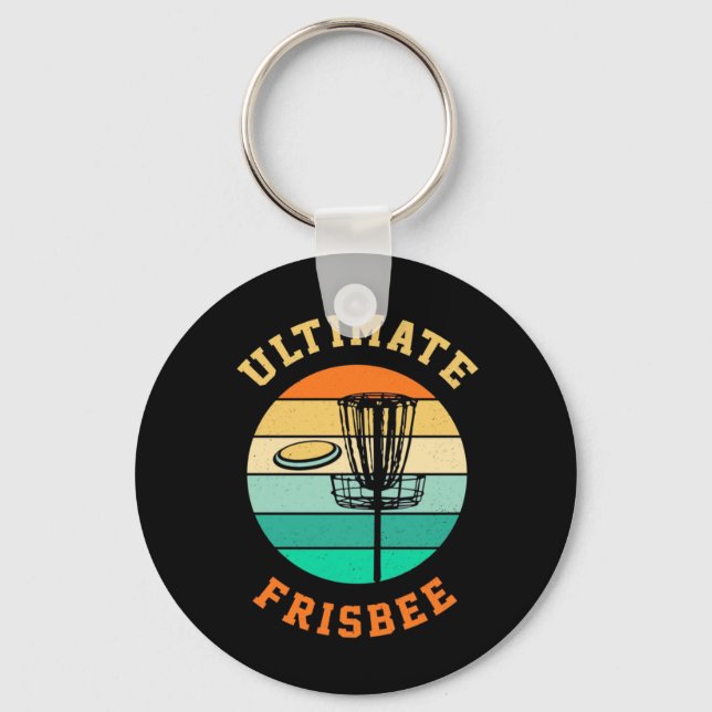 Disc Golf Ultimate Frisbee Key Ring (Front)