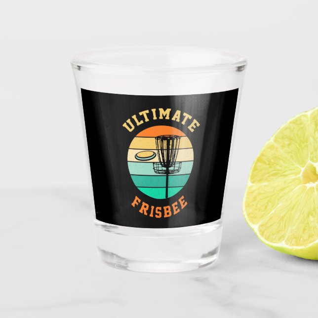 Disc Golf Ultimate Frisbee Shot Glass (Front)