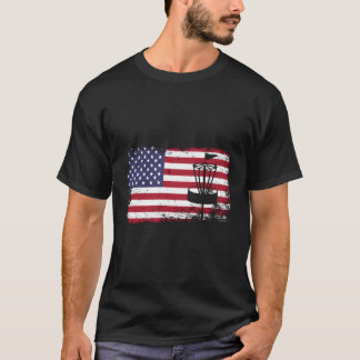 Disc Golf Usa Flag Disc Golf T-Shirt