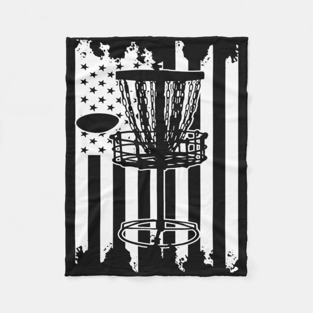 Disc Golf Usa Flag  Fleece Blanket (Front)