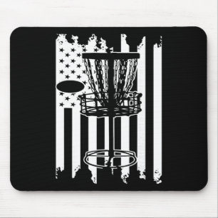 Disc Golf Usa Flag Mouse Pad