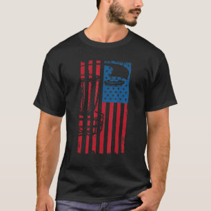 Disc Golf USA Flag Outdoor Sport Frisbee Disc Golf T-Shirt