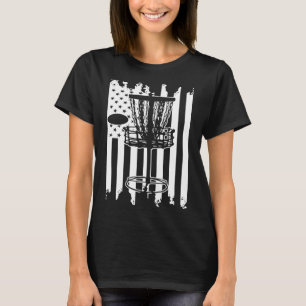 Disc golf USA Flag T-Shirt