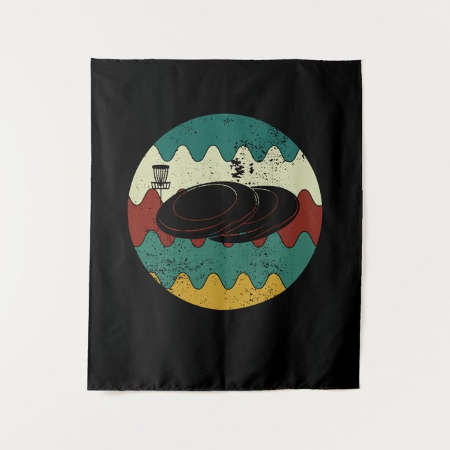 Disc Golf Vintage Tapestry (Front)