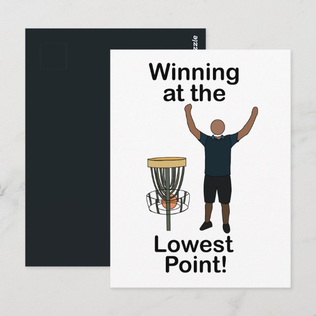 Disc Golf Winning At Lowest Point Golfer Birthday  Postcard (Front/Back)