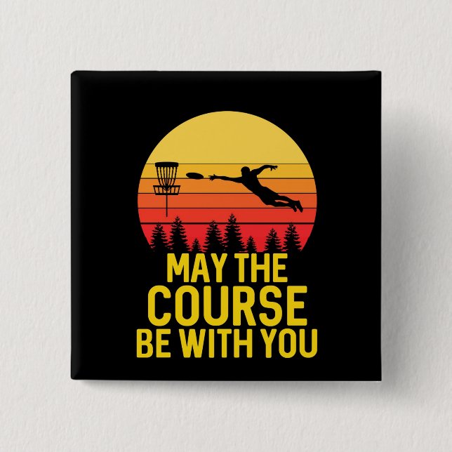 Disc Golf With You 15 Cm Square Badge (Front)