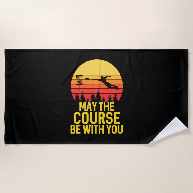 Disc Golf With You Beach Towel (Front)