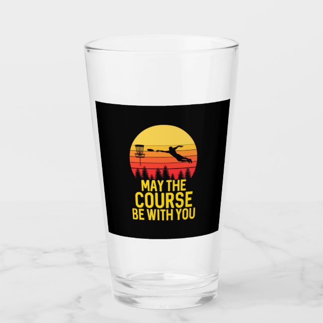 Disc Golf With You Glass (Front)