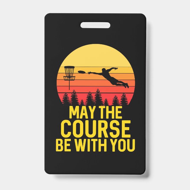 Disc Golf With You ID Badge (Front)