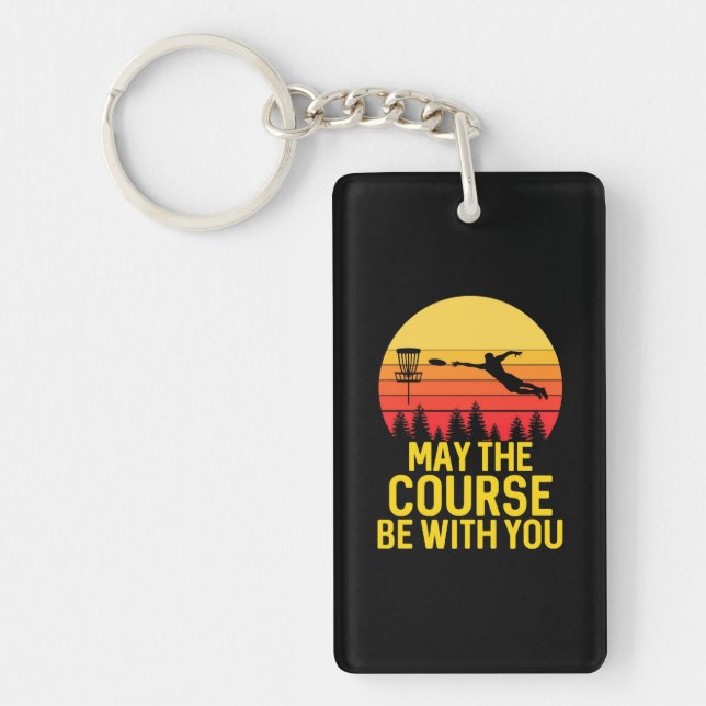 Disc Golf With You Key Ring (Front)