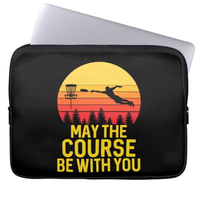 Disc Golf With You Laptop Sleeve (Front)
